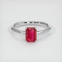 1.32 Ct. Ruby Ring, Platinum 950 1