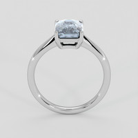 3.06 Ct. Greenish Blue Sapphire Ring, Platinum 950 3