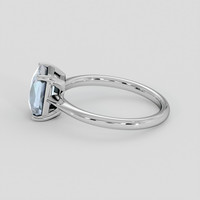 3.06 Ct. Greenish Blue Sapphire Ring, Platinum 950 4