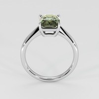 3.51 Ct. Green Sapphire Ring, Platinum 950 3