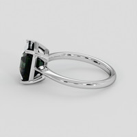 5.48 Ct. Bluish Green Sapphire Ring, Platinum 950 4