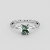 1.15 Ct. Green Sapphire Ring, Platinum 950 1