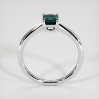 0.76 Ct. Greenish Blue Sapphire Ring, Platinum 950 3