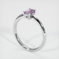 0.69 Ct. Purplish Pink Sapphire Ring, Platinum 950 2