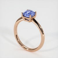 2.01 Ct. Blue Sapphire Ring, 14K Rose Gold 2