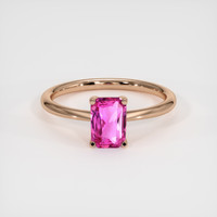 1.21 Ct. Pink Sapphire Ring, 14K Rose Gold 1