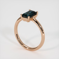 2.09 Ct. Blue Sapphire Ring, 14K Rose Gold 2