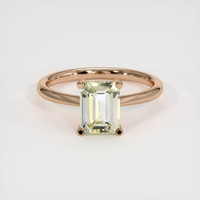 1.99 Ct. Yellow Sapphire Ring, 14K Rose Gold 1