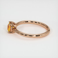 0.67 Ct. Yellowish Orange Sapphire Ring, 14K Rose Gold 4