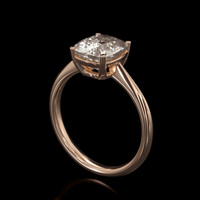 2.26 Ct. White Sapphire Ring, 14K Rose Gold 2