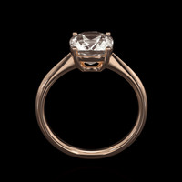 2.26 Ct. White Sapphire Ring, 14K Rose Gold 3