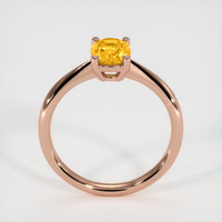 1.29 Ct. Yellowish Orange Sapphire Ring, 14K Rose Gold 3