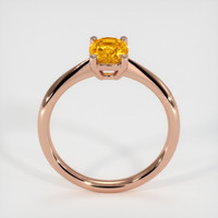 1.14 Ct. Orange Sapphire Ring, 14K Rose Gold 3