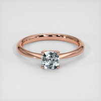 0.59 Ct. Greyish Blue Sapphire Ring, 14K Rose Gold 1