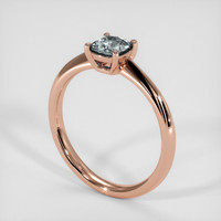 0.59 Ct. Greyish Blue Sapphire Ring, 14K Rose Gold 2