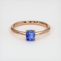 0.75 Ct. Blue Sapphire Ring, 18K Rose Gold 1