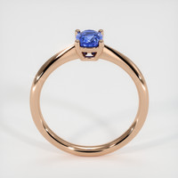 0.75 Ct. Blue Sapphire Ring, 18K Rose Gold 3