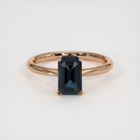 2.09 Ct. Blue Sapphire Ring, 18K Rose Gold 1