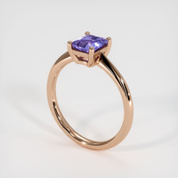1.12 Ct. Purple Sapphire Ring, 18K Rose Gold 2
