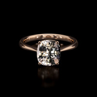 2.26 Ct. White Sapphire Ring, 18K Rose Gold 1