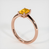 1.29 Ct. Yellowish Orange Sapphire Ring, 18K Rose Gold 2