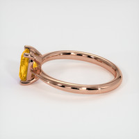 1.29 Ct. Yellowish Orange Sapphire Ring, 18K Rose Gold 4