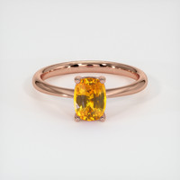 1.14 Ct. Orange Sapphire Ring, 18K Rose Gold 1