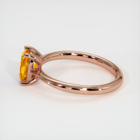 1.14 Ct. Orange Sapphire Ring, 18K Rose Gold 4