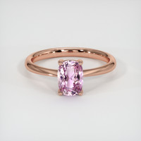 1.07 Ct. Purplish Pink Sapphire Ring, 18K Rose Gold 1