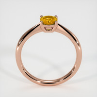 0.55 Ct. Orangish Yellow Sapphire Ring, 18K Rose Gold 3