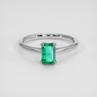 0.49 Ct. Emerald Ring, Silver 1