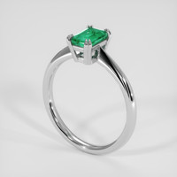 0.49 Ct. Emerald Ring, Silver 2