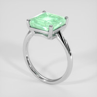 4.16 Ct. Emerald Ring, Silver 2