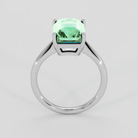 4.30 Ct. Bluish Green Aquamarine Ring, Silver 3