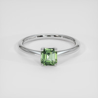 0.85 Ct. Green Sapphire Ring, Silver 1