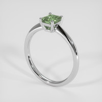 0.85 Ct. Green Sapphire Ring, Silver 2