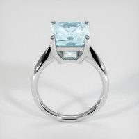 4.33 Ct. Blue Aquamarine Ring, 10K White Gold 3