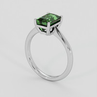 2.04 Ct. Green Tourmaline Ring, 10K White Gold 2