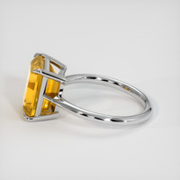 6.59 Ct. Yellowish Orange Citrine Ring, 10K White Gold 4