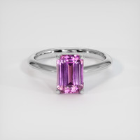 2.30 Ct. Purplish Pink Sapphire Ring, 10K White Gold 1