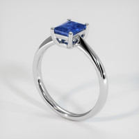 0.91 Ct. Blue Sapphire Ring, 10K White Gold 2