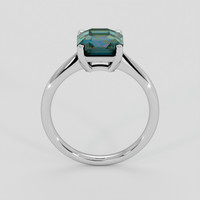 3.15 Ct. Greenish Blue Sapphire Ring, 10K White Gold 3