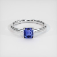0.96 Ct. Blue Sapphire Ring, 10K White Gold 1