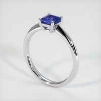 0.96 Ct. Blue Sapphire Ring, 10K White Gold 2
