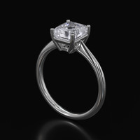 2.54 Ct. White Sapphire Ring, 10K White Gold 2