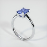 0.95 Ct. Sapphire Ring, 14K White Gold 2