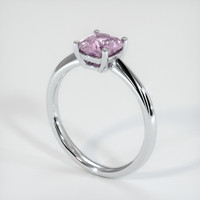 1.13 Ct. Pink Sapphire Ring, 14K White Gold 2
