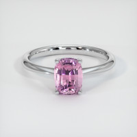 1.73 Ct. Pink Sapphire Ring, 14K White Gold 1