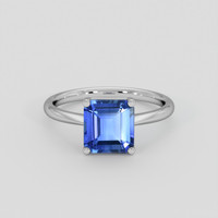 2.58 Ct. Blue Sapphire Ring, 14K White Gold 1