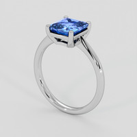 2.58 Ct. Blue Sapphire Ring, 14K White Gold 2